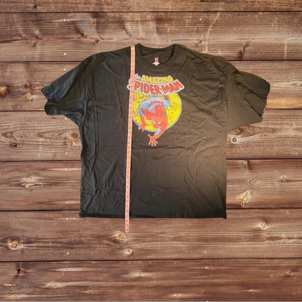Hanes The Amazing Spider-Man Graphic Tee 5XL Men’s – Comic Book Style, Black